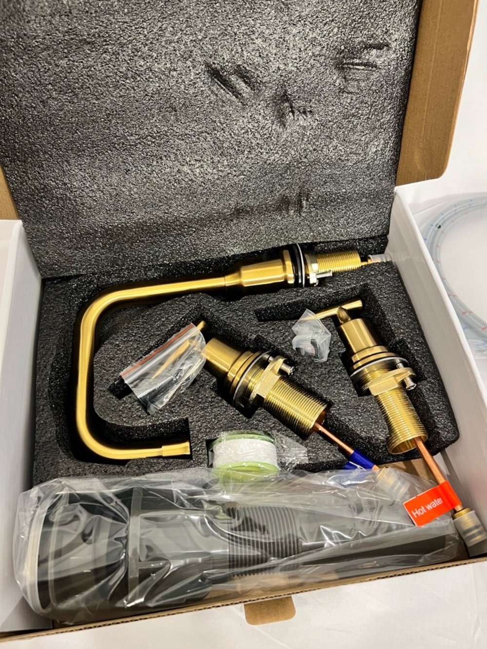 Matte Gold Bathroom Faucet Set - 3-Piece Deck Mount wowow Brand